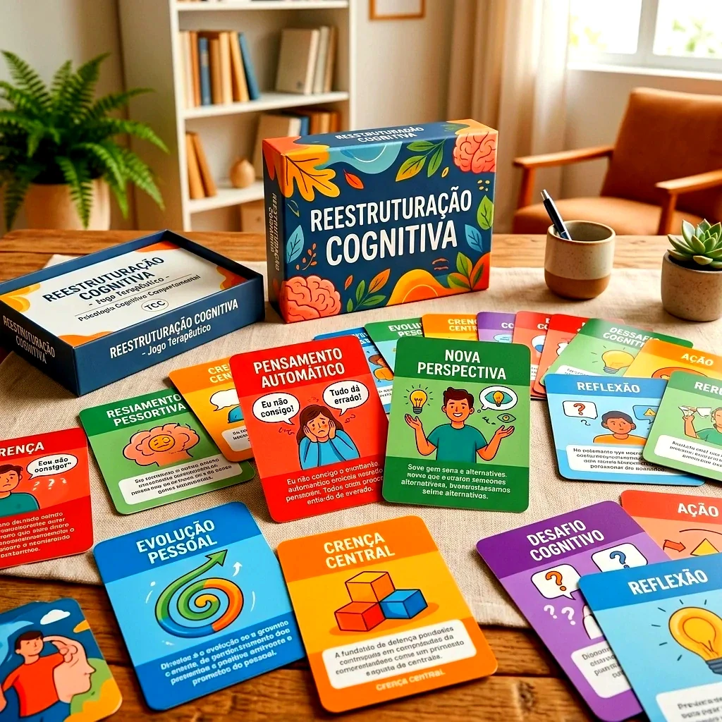 Baralho impresso e interativo de Reestruturação Cognitiva TCC