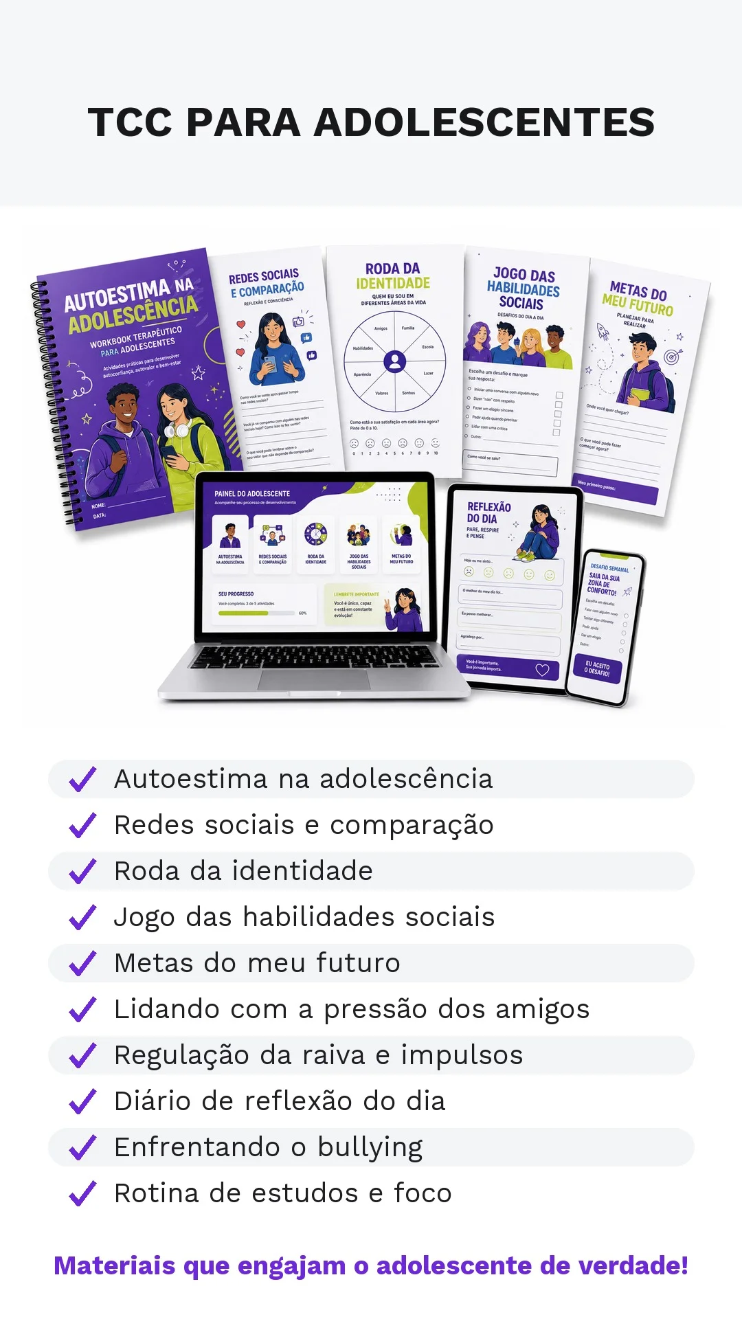 Temas e títulos das ferramentas da Biblioteca Psicointeração (2)